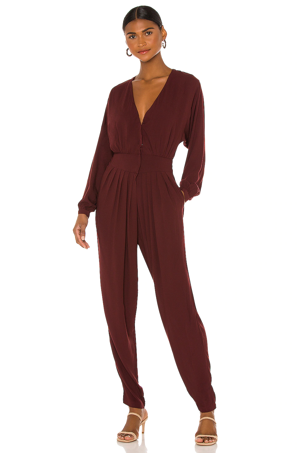 Indah Gianyar Pleated Jumpsuit In Port