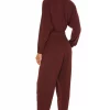 Indah Gianyar Pleated Jumpsuit In Port -Cheap Indah Store INDA WC33 V3