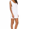 Indah Pella Plunge Mini Dress In White -Cheap Indah Store INDA WD678 V3