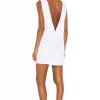 Indah Pella Plunge Mini Dress In White -Cheap Indah Store INDA WD678 V4