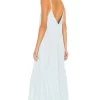 Indah Rain Simple Spaghetti Strap Maxi Dress In Ice -Cheap Indah Store INDA WD687 V3