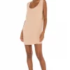 Indah Pella Plunge Mini Dress In Nude -Cheap Indah Store INDA WD698 V2