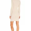 Indah Lenny Mini Dress In Oatmeal -Cheap Indah Store INDA WD738 V3