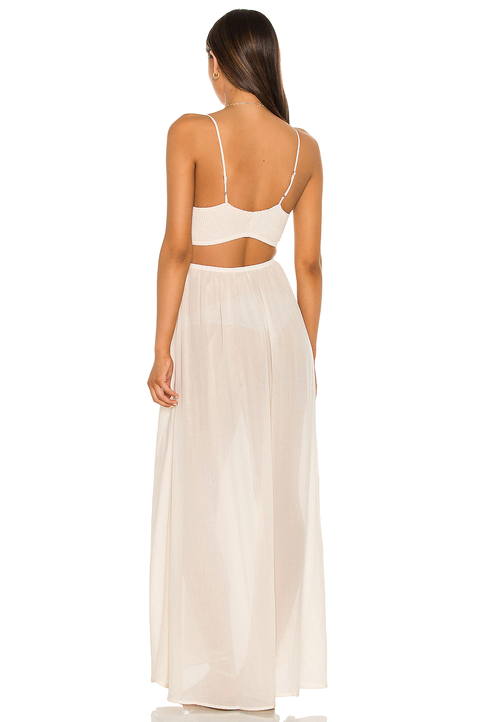 Indah Innocence Solid Smocked Maxi Dress In Opal 3 Indah Innocence Solid Smocked Maxi Dress In Opal - Image 3