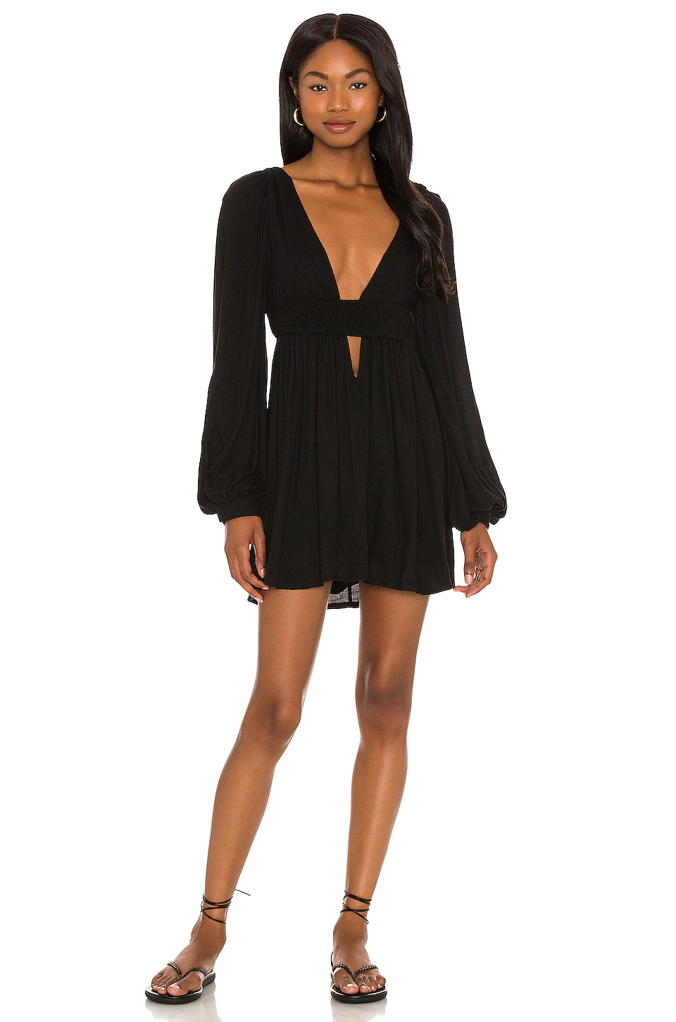 Indah Solana Mini Dress In Black