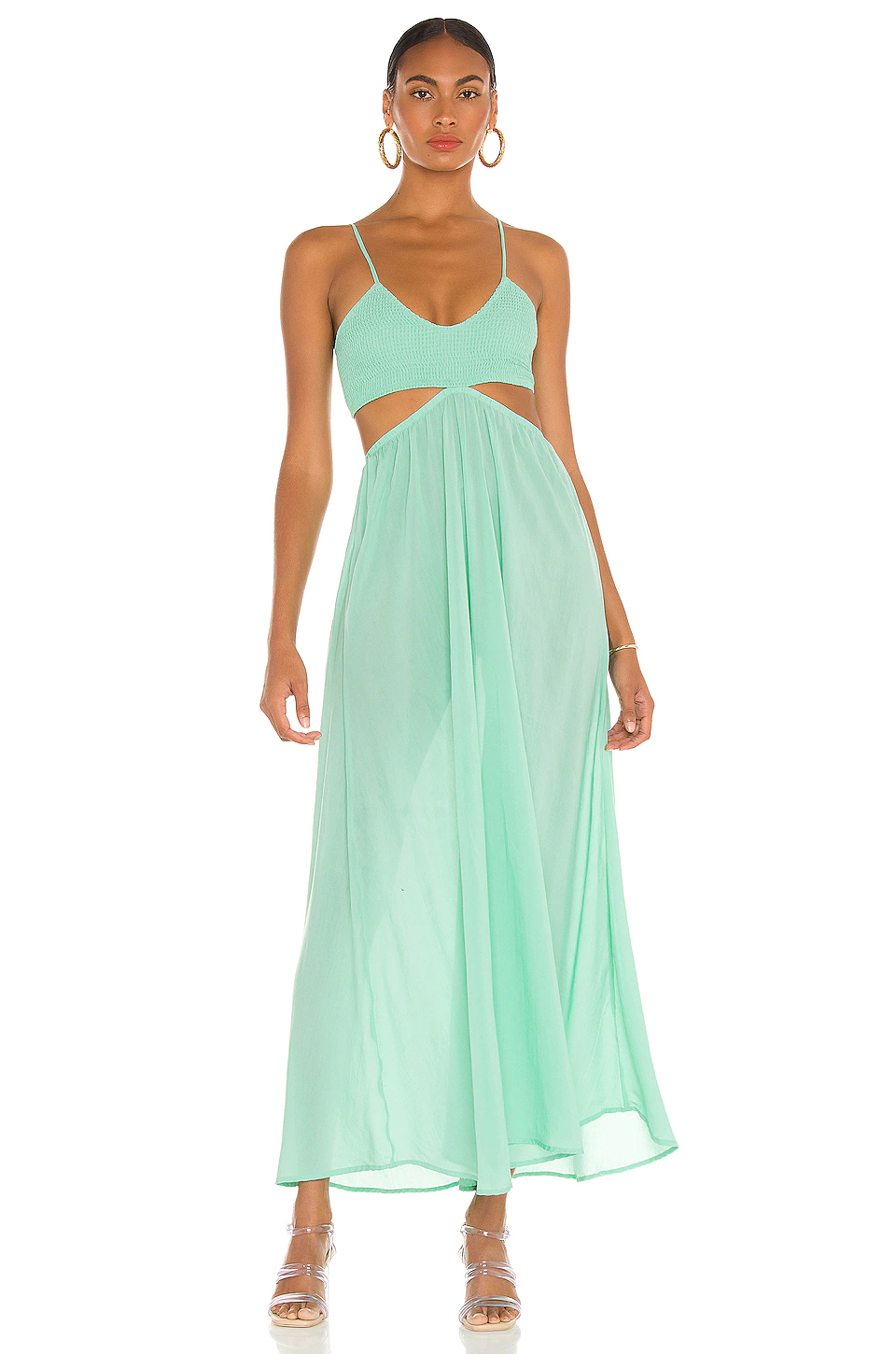 Indah Innocence Maxi Dress In Mint