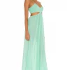Indah Innocence Maxi Dress In Mint -Cheap Indah Store INDA WD751 V2