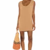 Indah Pella Plunge Mini Dress In Mocha -Cheap Indah Store INDA WD763 V2