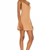 Indah Waterfall Mini Dress In Mocha -Cheap Indah Store INDA WD770 V2