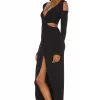 Indah Sandra Maxi Dress In Black -Cheap Indah Store INDA WD776 V3