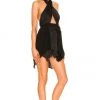 Indah Tinkerbell Halter Mini Dress In Black -Cheap Indah Store INDA WD781 V2