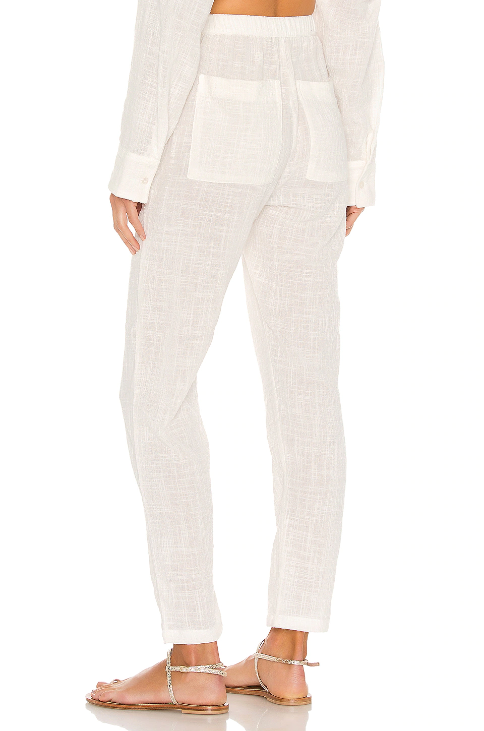 Indah Cypress Solid Simple Pant In Ivory 3 Indah Cypress Solid Simple Pant In Ivory - Image 3