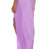Indah Mint Solid Bias Maxi Skirt In Violet -Cheap Indah Store INDA WQ102 V3