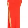 Indah Gigi String Detail Seamless Slit Maxi Skirt In Caliente -Cheap Indah Store INDA WQ113 V3