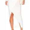 Indah Vanessa Twist Maxi Skirt In Ivory