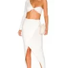 Indah Vanessa Twist Maxi Skirt In Ivory -Cheap Indah Store INDA WQ118 V5