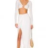 Indah Harper Maxi Skirt In White -Cheap Indah Store INDA WQ124 V4