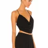 Indah Polina Solid 70s Cowl Neck Cami In Black 5 Indah Polina Solid 70s Cowl Neck Cami In Black -Cheap Indah Store INDA WS314 V2