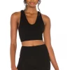 Indah Iggy Seamless Racer Back Bra Top In Black