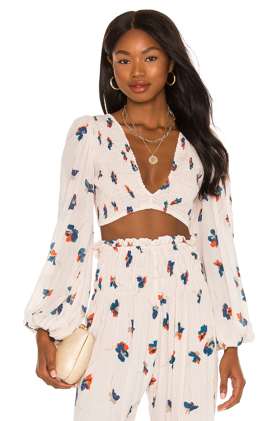 Indah Biru Crop Top In Mas