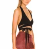 Indah Creedance Halter Ties Top In Black 5 Indah Creedance Halter Ties Top In Black -Cheap Indah Store INDA WS412 V2