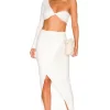 Indah Lucas One Shoulder Twist Top In Ivory -Cheap Indah Store INDA WS416 V5