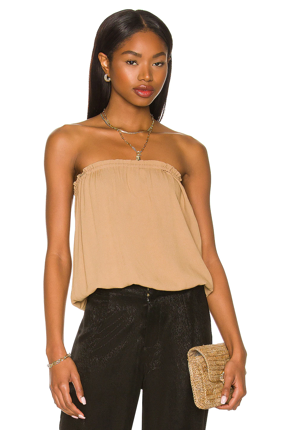 Indah Gemma Tube Top In Mocha