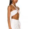 Indah Marcia Bandeau Halter Top In White 5 Indah Marcia Bandeau Halter Top In White -Cheap Indah Store INDA WS429 V2