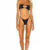 Indah Bass Bandeau Bikini Top In Black -Cheap Indah Store INDA WX676 V4