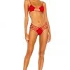 Indah Todos Smocked Diamond Bikini Top In Red 7 Indah Todos Smocked Diamond Bikini Top In Red -Cheap Indah Store INDA WX681 V4