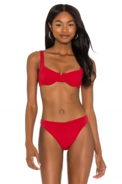 Indah Midori Underwire Bikini Top In Red