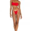 Indah Bali Skimpy Ruched Bikini Bottom In Red -Cheap Indah Store INDA WX721 V4