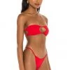 Indah Bass Bandeau Bikini Top In Red -Cheap Indah Store INDA WX722 V2