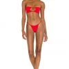 Indah Bass Bandeau Bikini Top In Red -Cheap Indah Store INDA WX722 V4