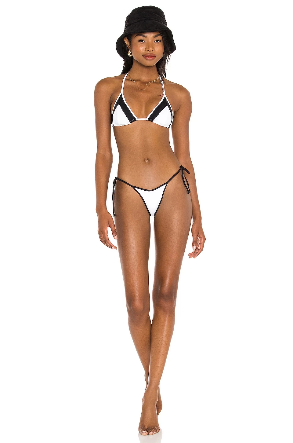 Indah Palu Skimpy Colorblock Side Tie Bikini Bottom In White Colorblock 4 Indah Palu Skimpy Colorblock Side Tie Bikini Bottom In White Colorblock - Image 4