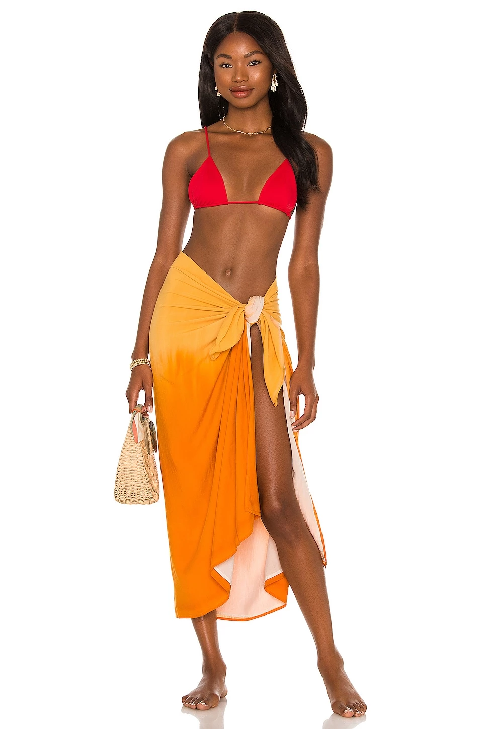 Indah Palma Solid Triangle Bikini Top In Red 4 Indah Palma Solid Triangle Bikini Top In Red - Image 4